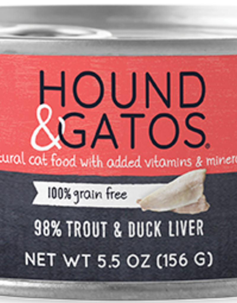 Hound & Gatos Feline Grain-Free 98% Trout & Duck Liver