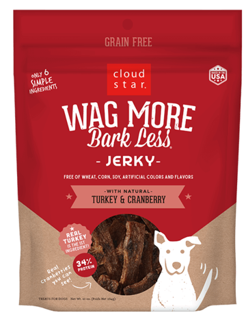 Cloud Star Canine Wag More Grain-Free Turkey & Cranberry Jerky