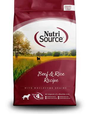 NutriSource Canine Whole Grain Beef & Rice Recipe