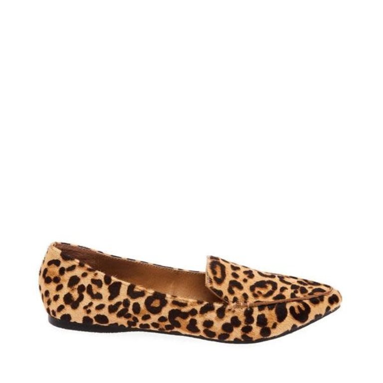 steve madden feather leopard flats