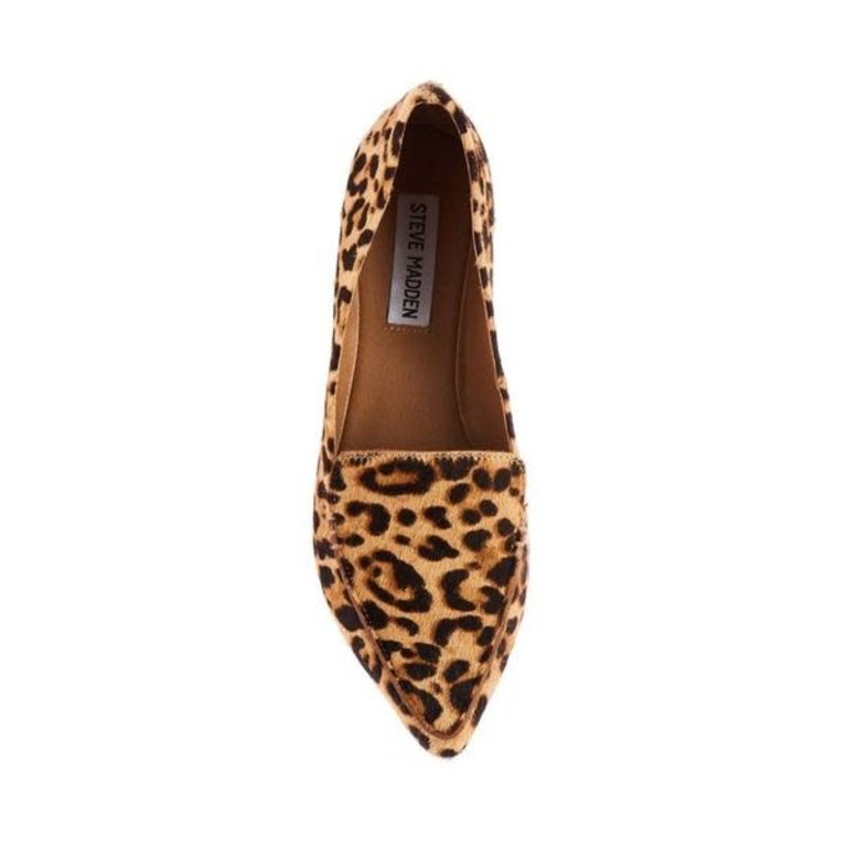 steve madden feather leopard flats