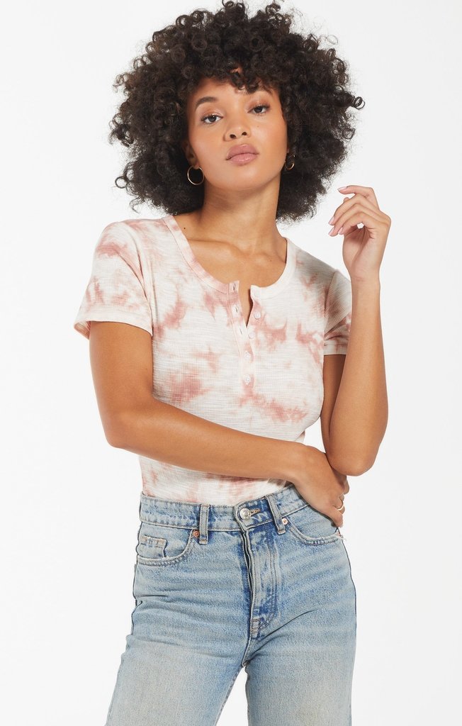 Z SUPPLY LYNN CLOUD TIE DYE SLUB BODYSUIT
