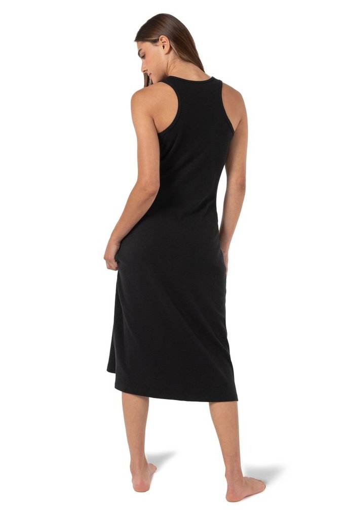 PURE + SIMPLE RIBBED SLEEVELESS ANKLE LENGTH DRESS