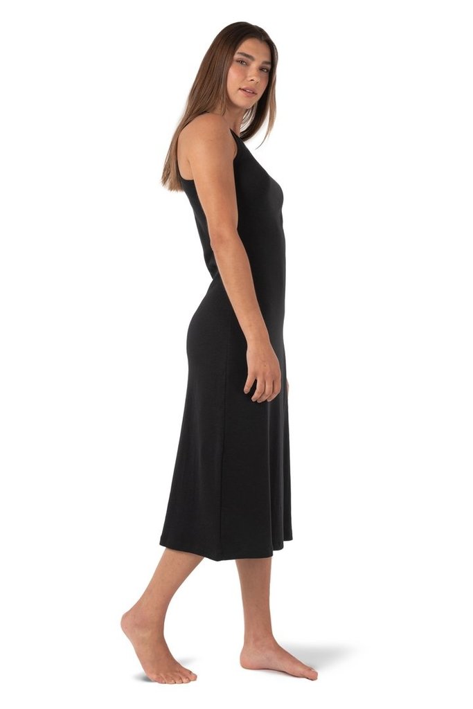 PURE + SIMPLE RIBBED SLEEVELESS ANKLE LENGTH DRESS