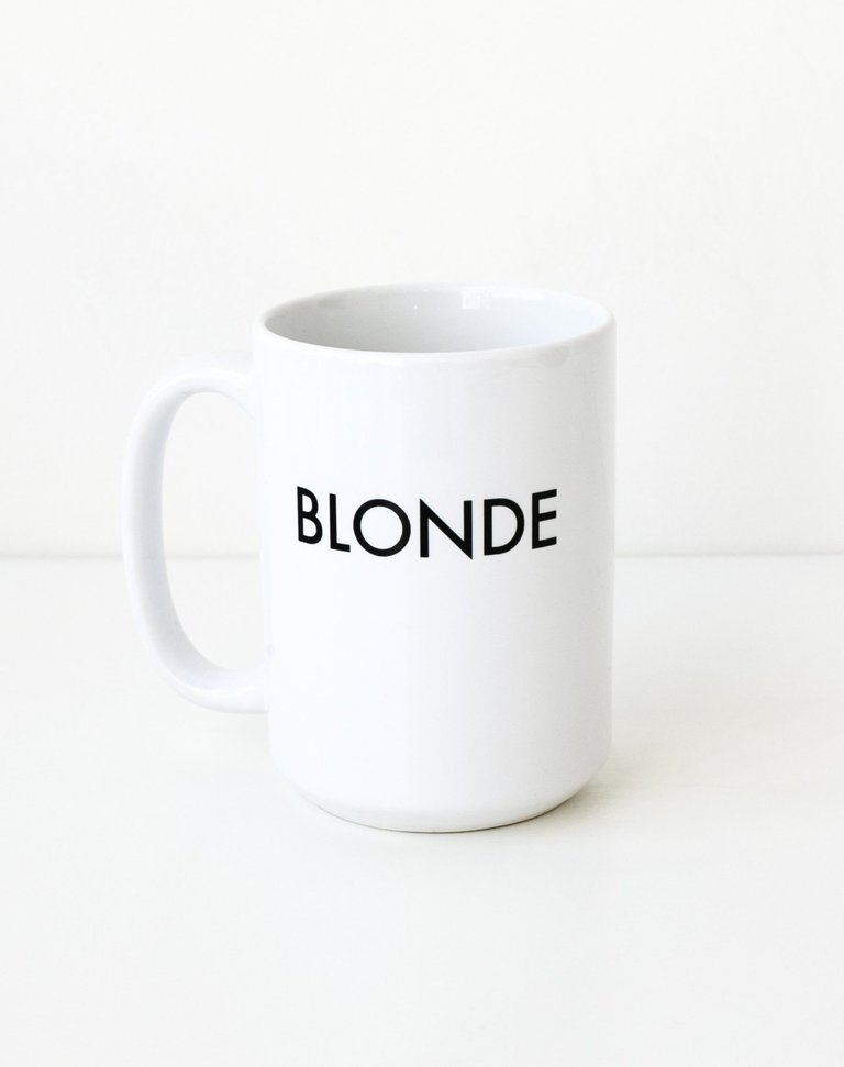 BRUNETTE THE LABEL BLONDE MUG