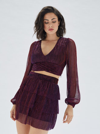 MINKPINK INES TWIST LUREX TOP