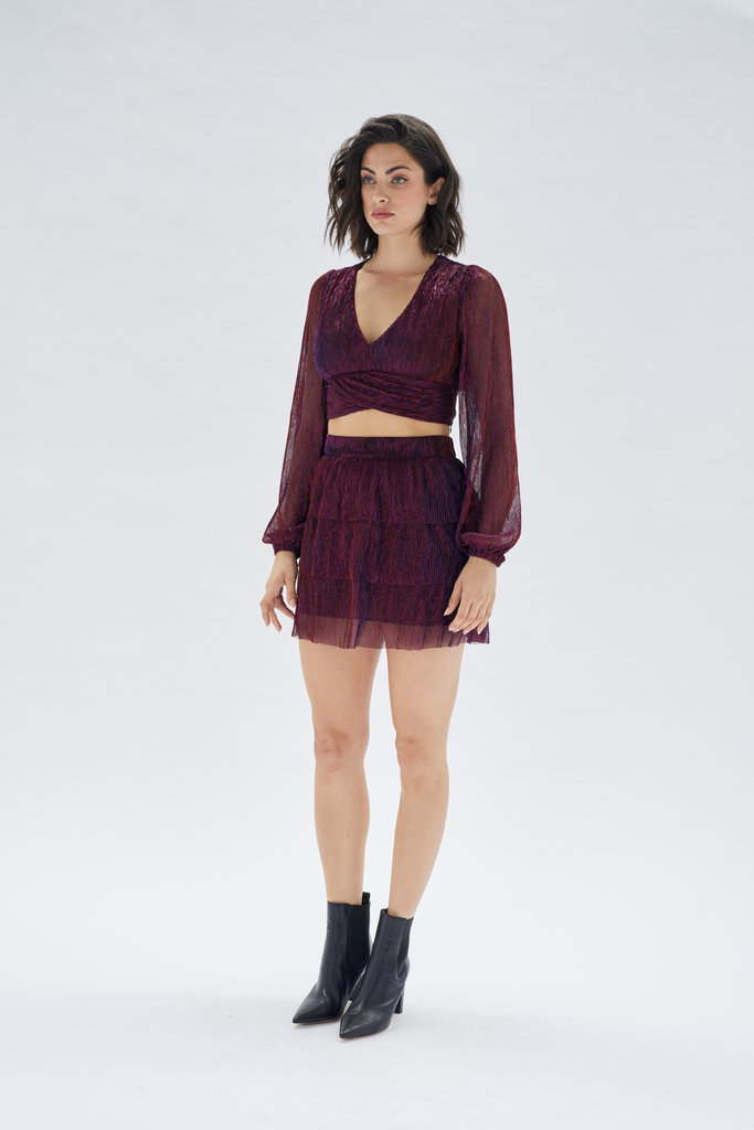 MINKPINK INES TWIST LUREX TOP
