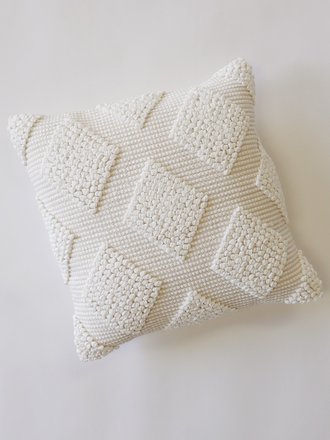 PINK MARTINI LACE EMBROIDED COTTON CUSHION