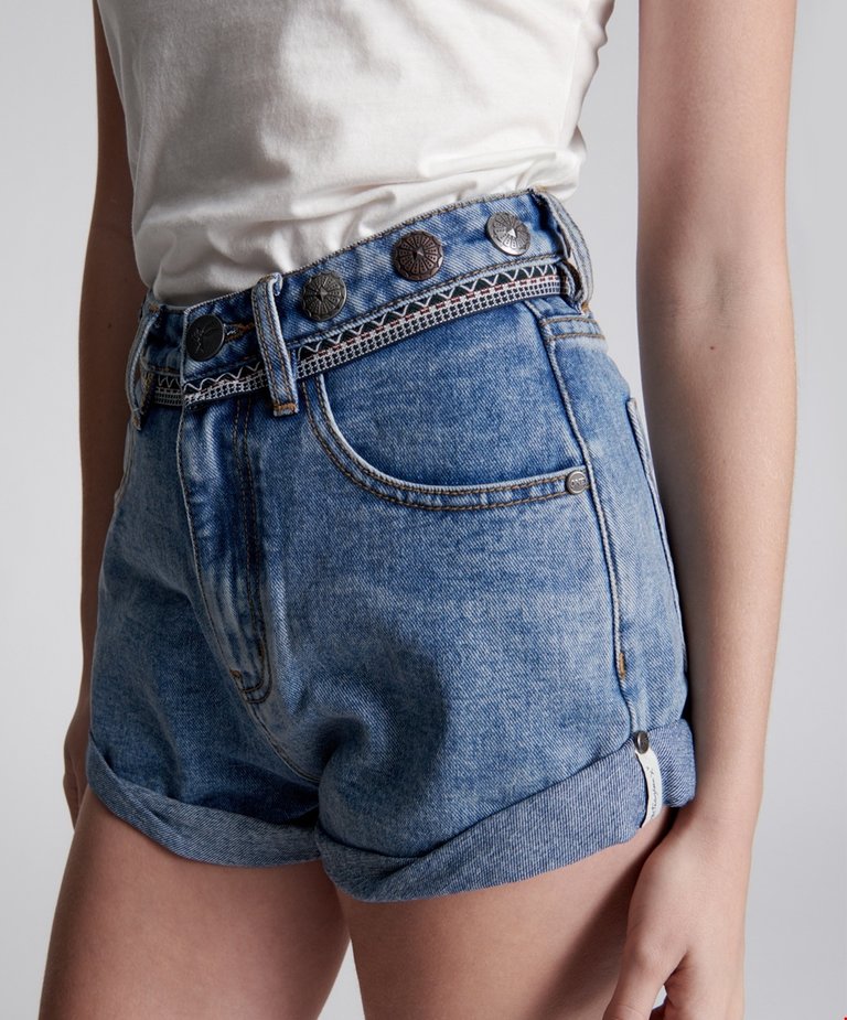 ONE TEASPOON BANDITS HIGH WAIST DENIM SHORT