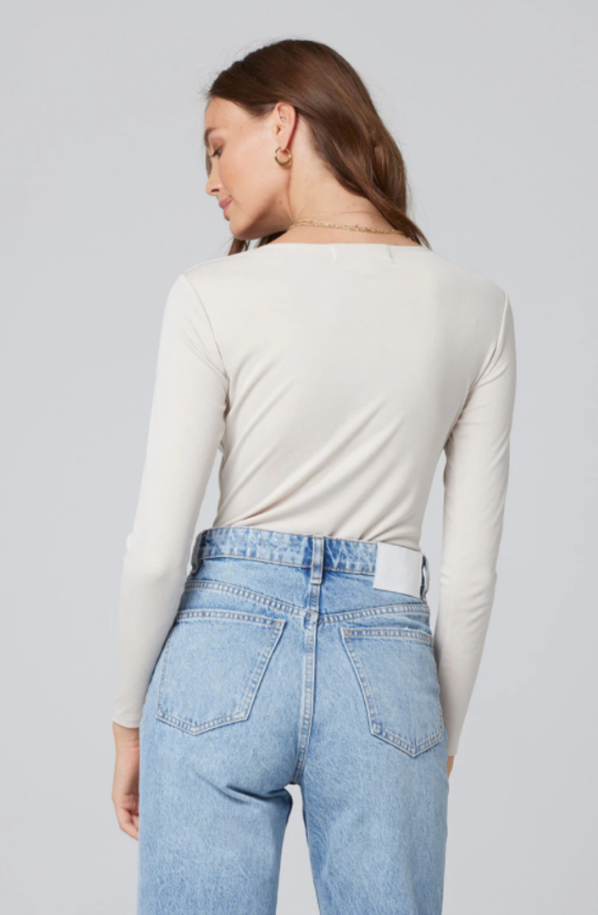 Bodysuit Shirt Deep V Tight Long Sleeve Sparkly Top – KesleyBoutique