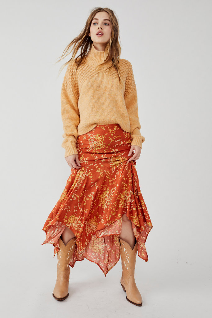 FREE PEOPLE BACKSEAT GLAMOUR MAXI SKIRT