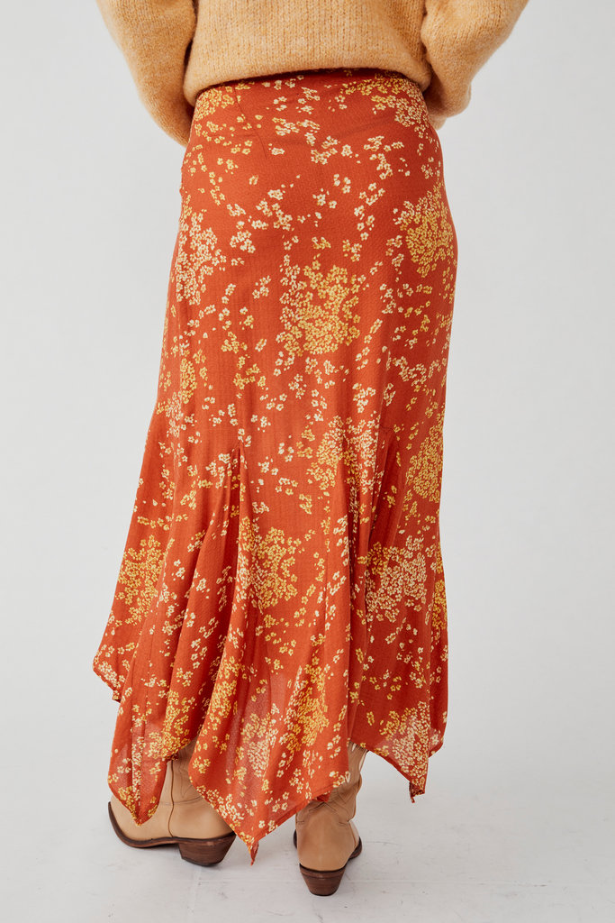 FREE PEOPLE BACKSEAT GLAMOUR MAXI SKIRT