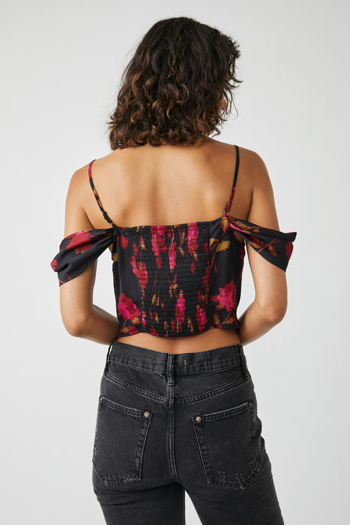 FREE PEOPLE CASSANDRA PRINTED BLOUSE