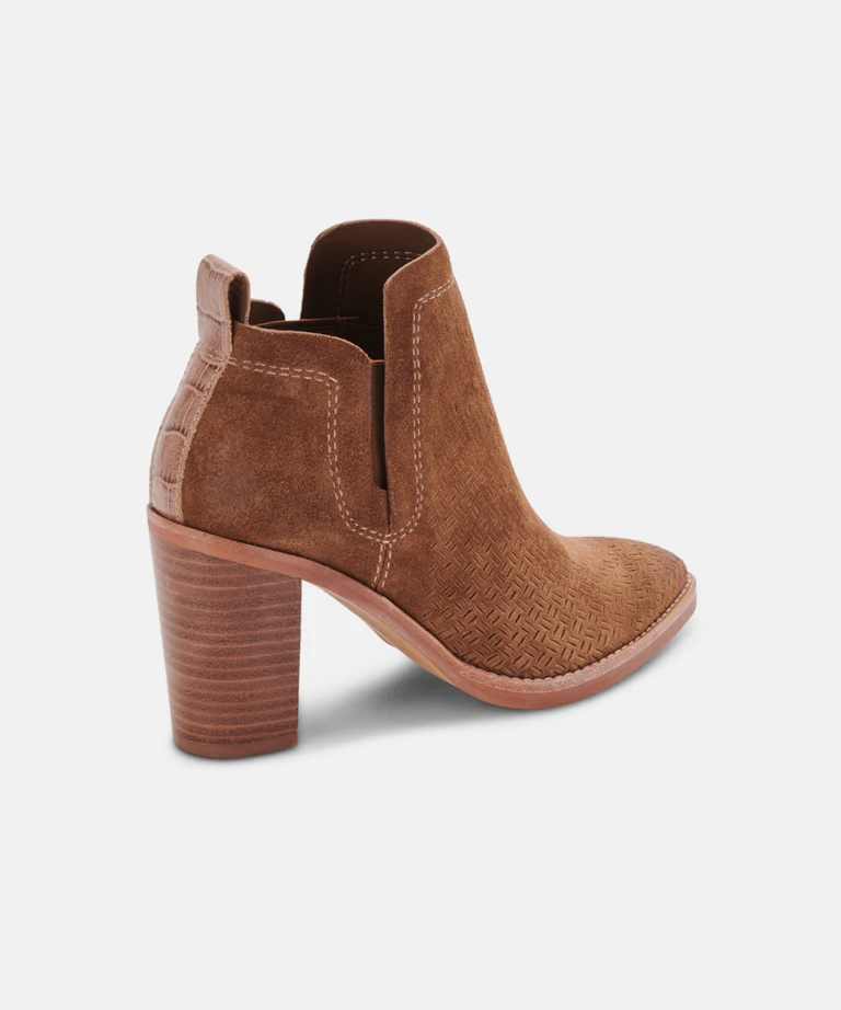 DOLCE VITA SIRANO BOOTIES IN DUNE SUEDE IN BROWN