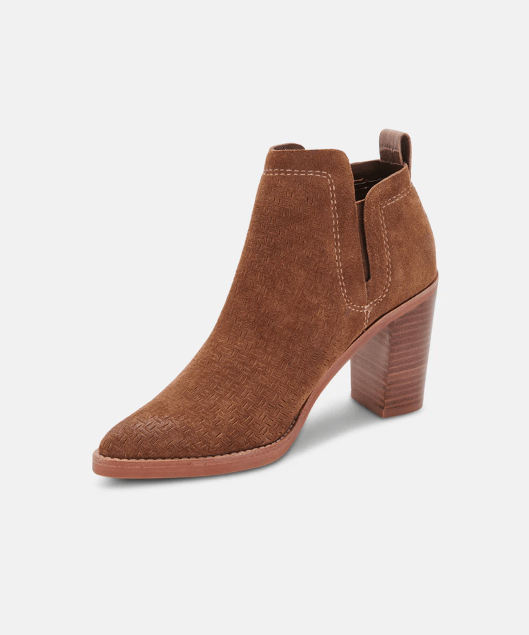 DOLCE VITA SIRANO BOOTIES IN DUNE SUEDE IN BROWN