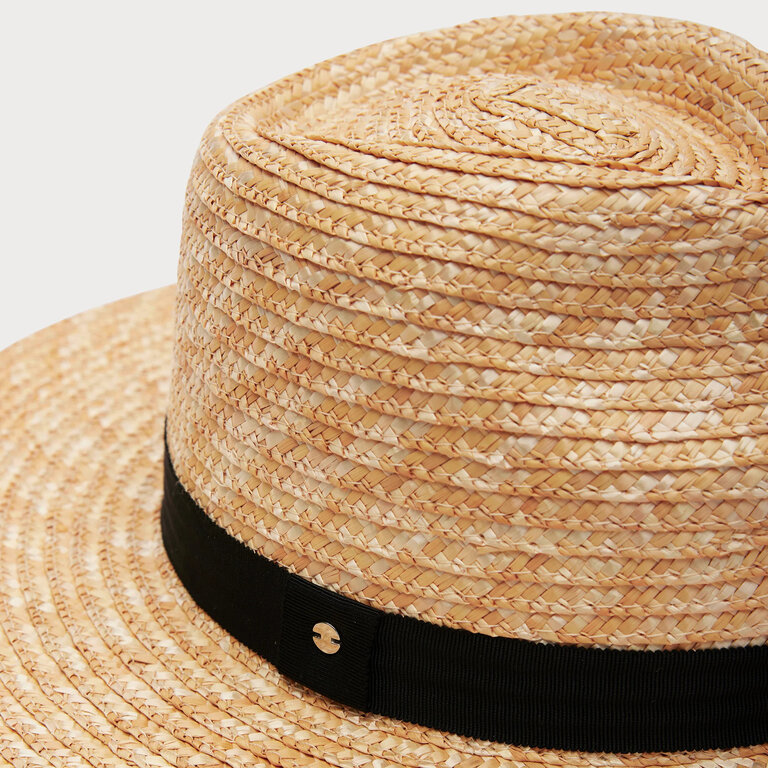 ACE OF SOMETHING RHEA FEDORA IN NATURAL/BLACK