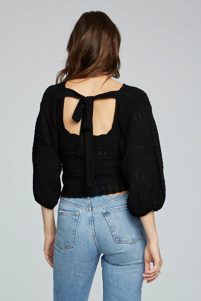 SALTWATER LUXE FABLE SWEATER IN BLACK