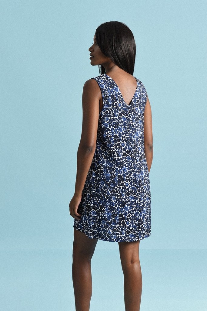 MOLLY BRACKEN FLARE MINI DRESS IN NAVY MARINE