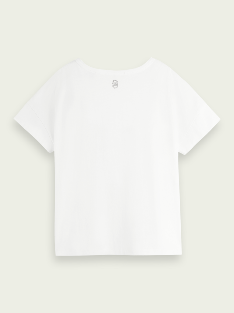 SCOTCH & SODA BASIC TEE IN WHITE