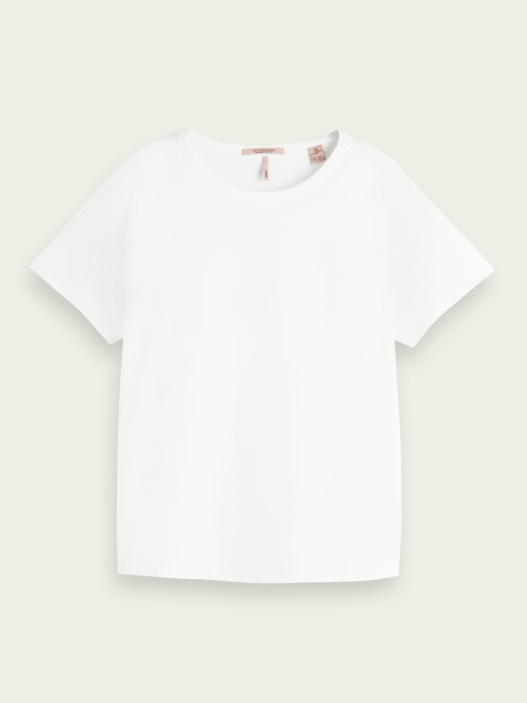 SCOTCH & SODA BASIC TEE IN WHITE