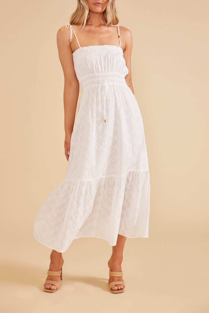 MINKPINK SADIE BRODERY SUNDRESS IN IVORY