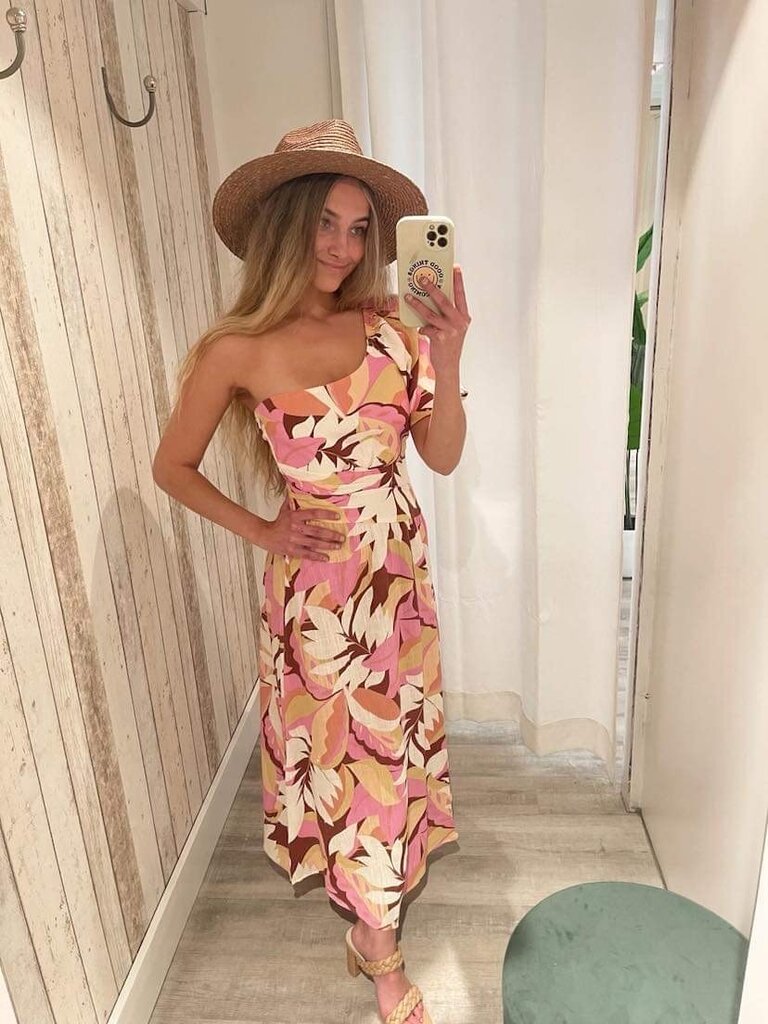 MINKPINK KALI ONE SHOULDER DRESS IN PINK