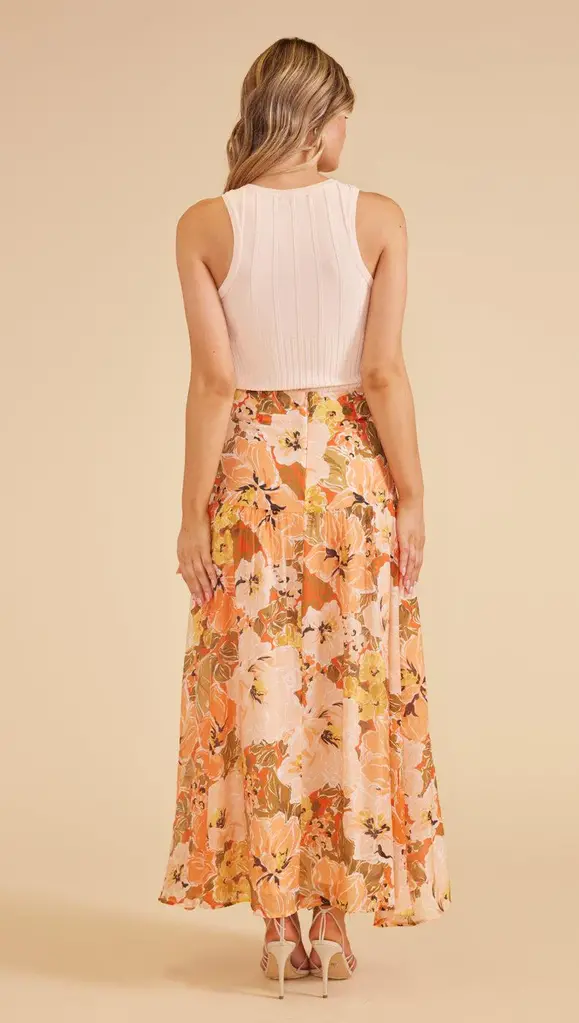 MINKPINK TAHLIA MAXI SKIRT IN FLORAL