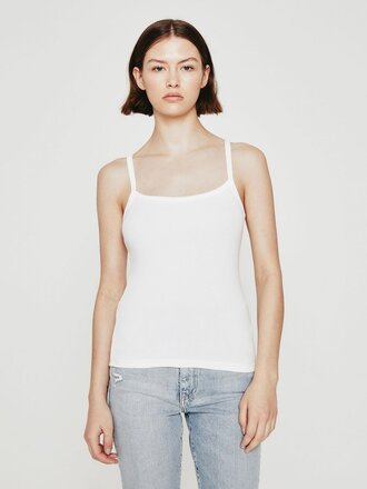 AG ADRIANO GOLDSCHMIED WITTNEY TANK IN EX-WHITE