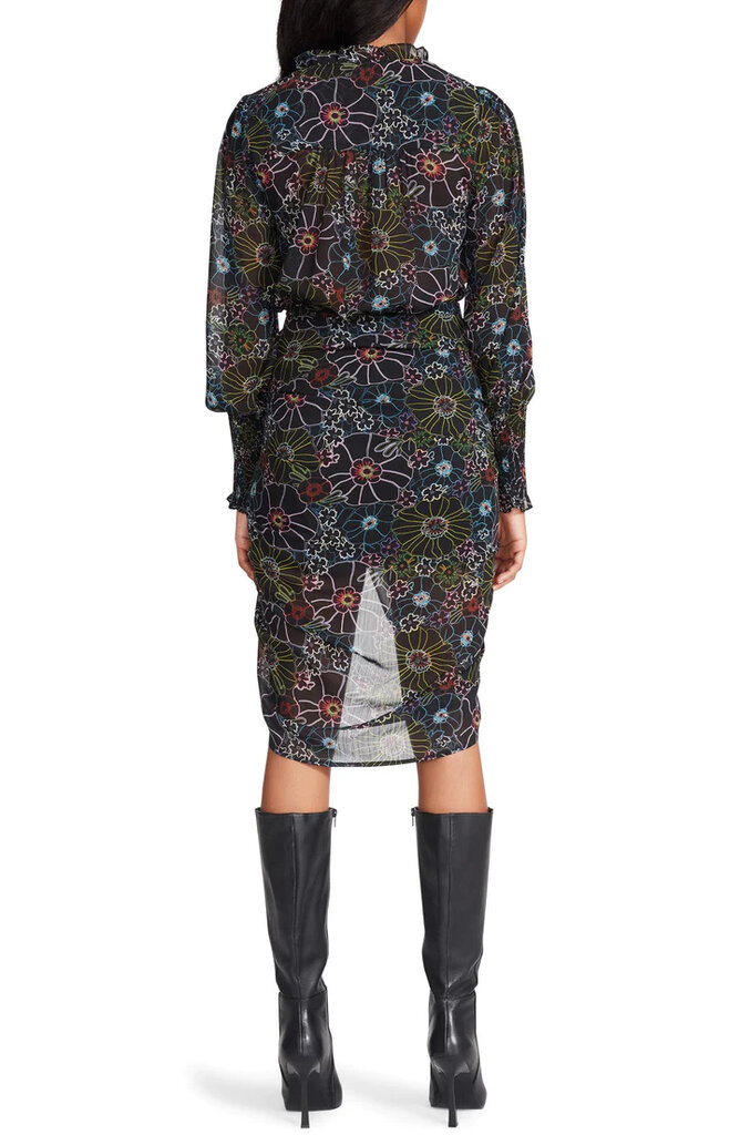STEVE MADDEN ROMANY DRESS IN BLACK MULTI