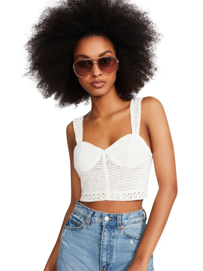 Steve Madden Ardenne Top In Olive