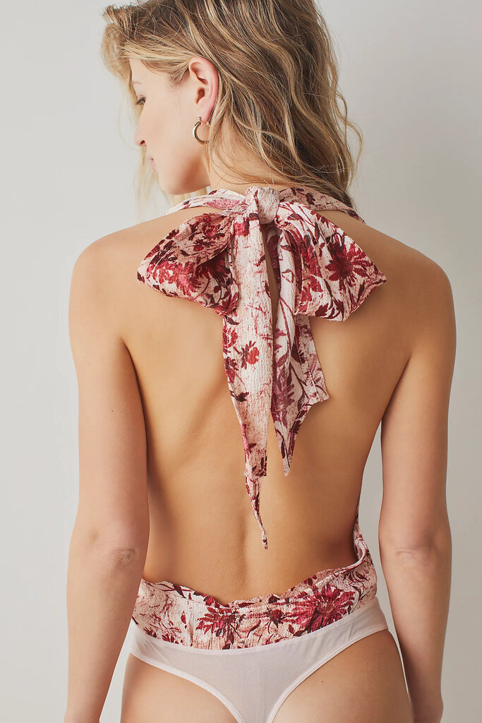 FREE PEOPLE THERE SHE GOES BODYSUIT IN ROMANTIC COMBO
