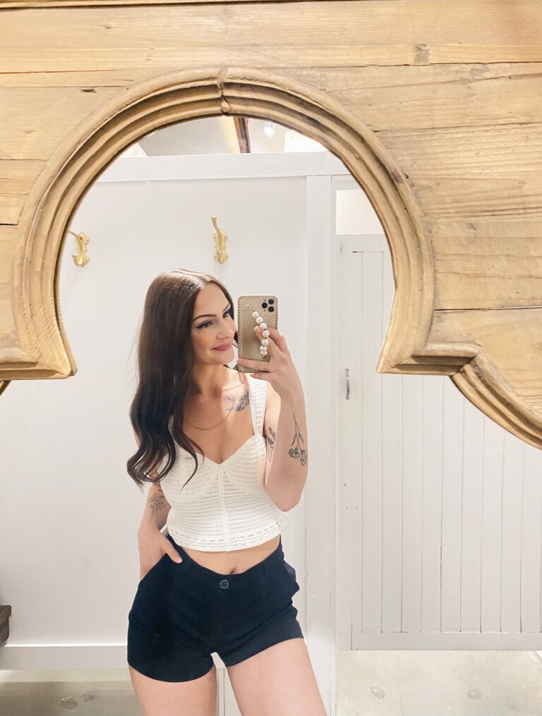 STEVE MADDEN LORENA TOP IN OPTIC WHITE