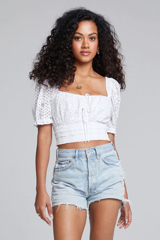 SALTWATER LUXE RIAZ TOP IN WHITE