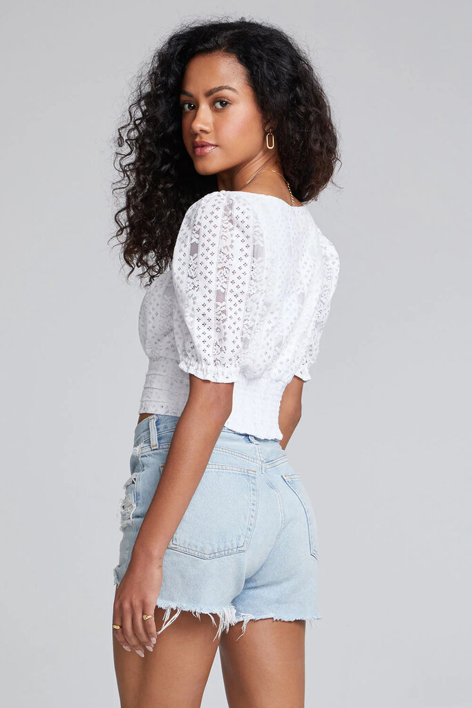 SALTWATER LUXE RIAZ TOP IN WHITE