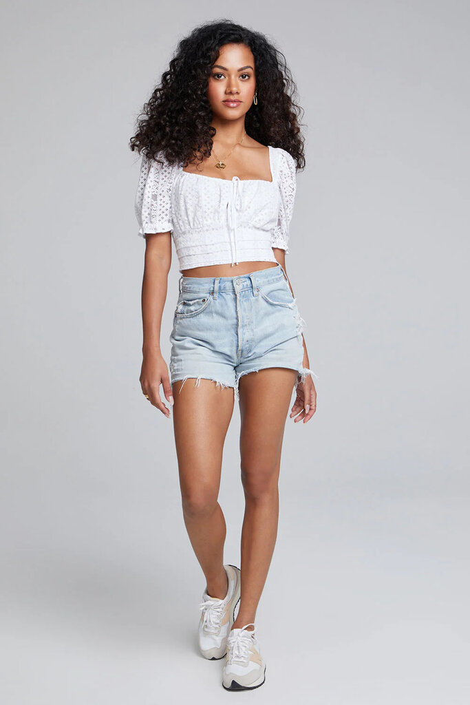SALTWATER LUXE RIAZ TOP IN WHITE