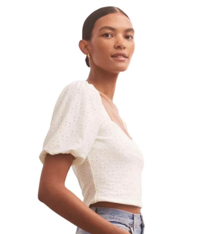 Z SUPPLY MAE KNIT TOP IN WHITE