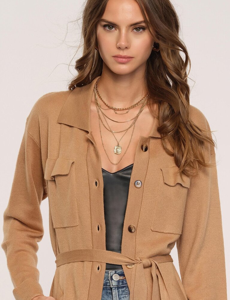 HEARTLOOM MELINA CARDI IN CAMEL