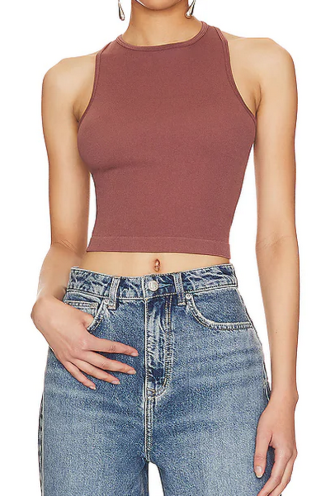 Violet Romance crinkle satin cami crop top