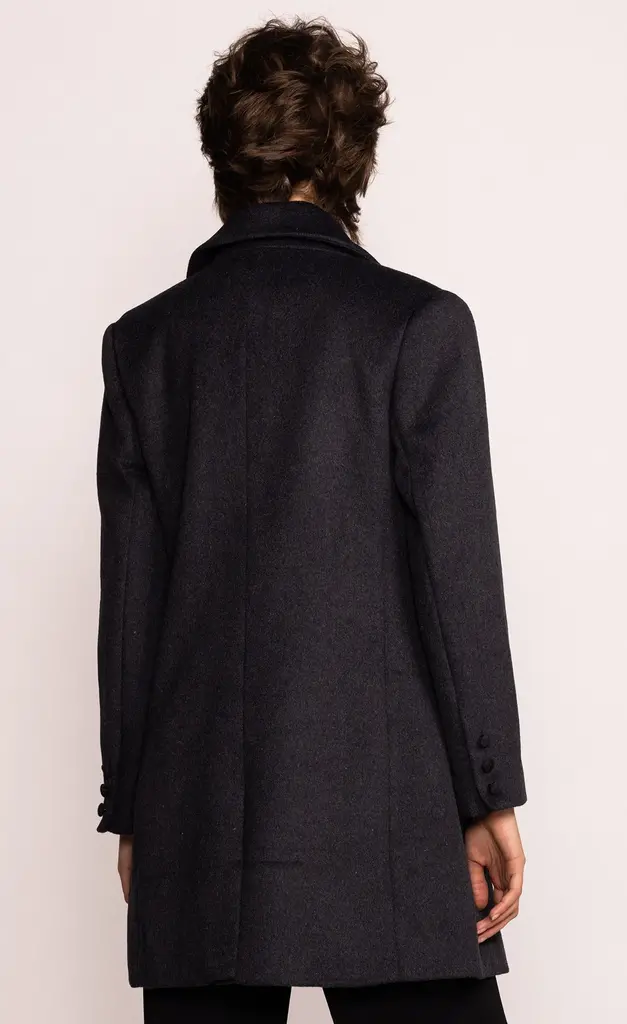 PINK MARTINI THE VALERIE COAT IN DARK GREY