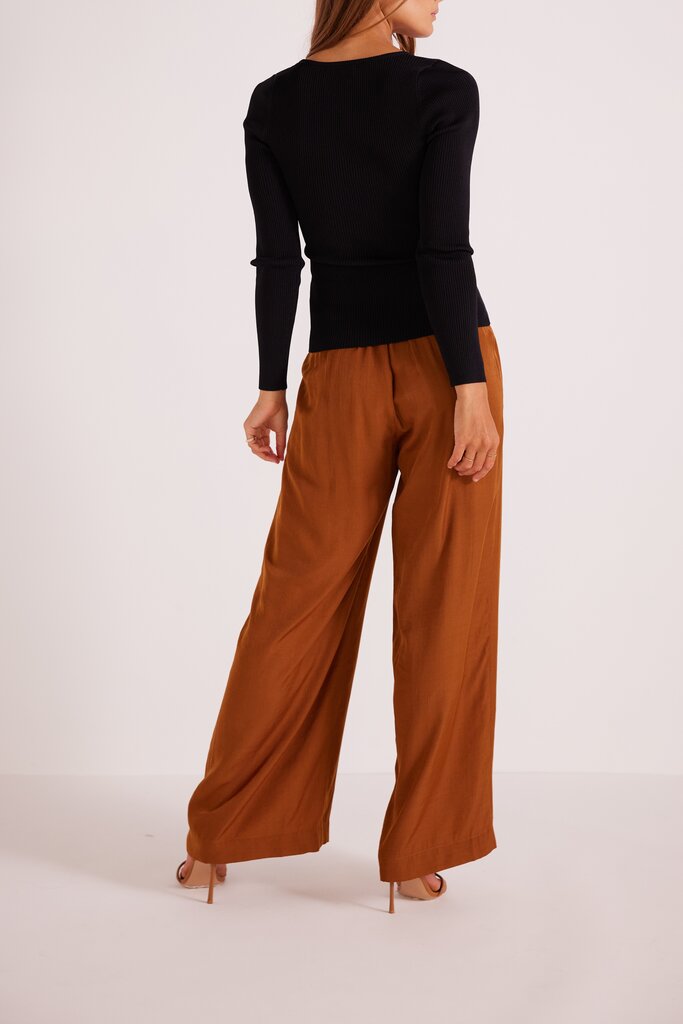 MINKPINK EVA WIDE LEG PANTS IN TOFFEE