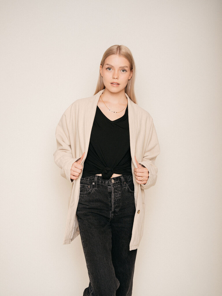 JACKSON ROWE UPTUM BLAZER IN MILK