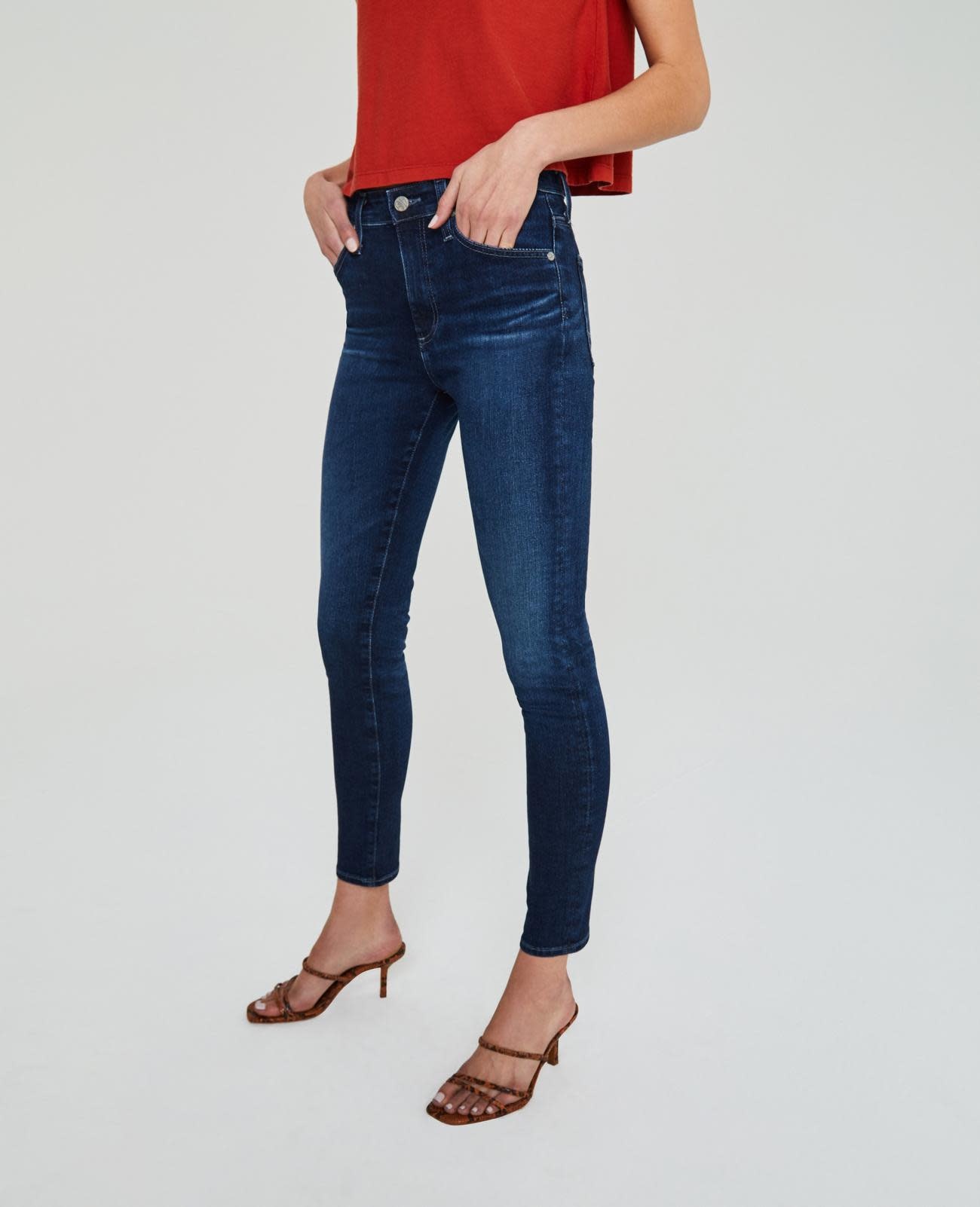 FARRAH SKINNY ANKLE IN 4 YEARS DEEP WILLOW - Honest Boutique