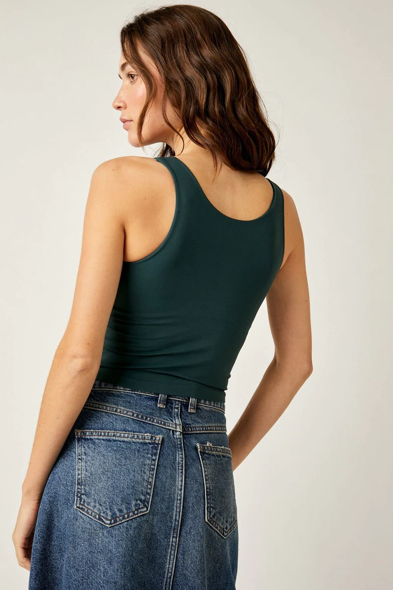 CLEAN LINES CAMI IN FOREST POOL - Honest Boutique