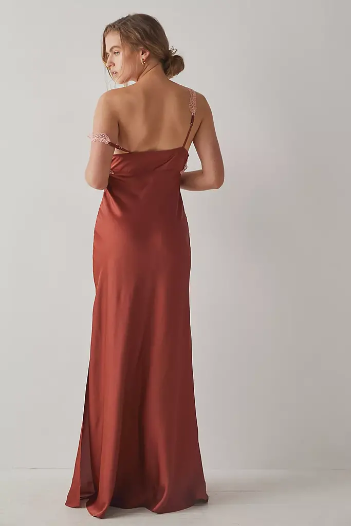 FREE PEOPLE COUNTRY SIDE MAXI SLIP IN SPARKLING CIDER