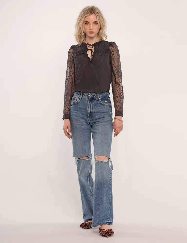 HEARTLOOM FELICE TOP IN BLACK