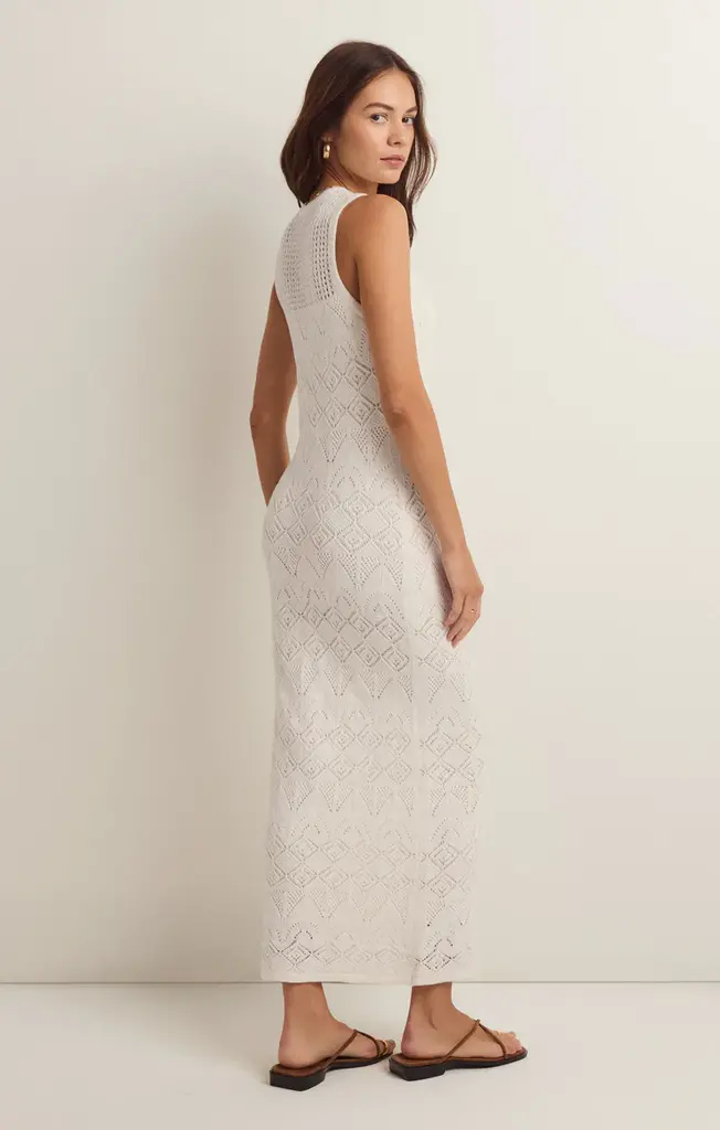 Z SUPPLY MALLORCA MIDI DRESS IN WHITE