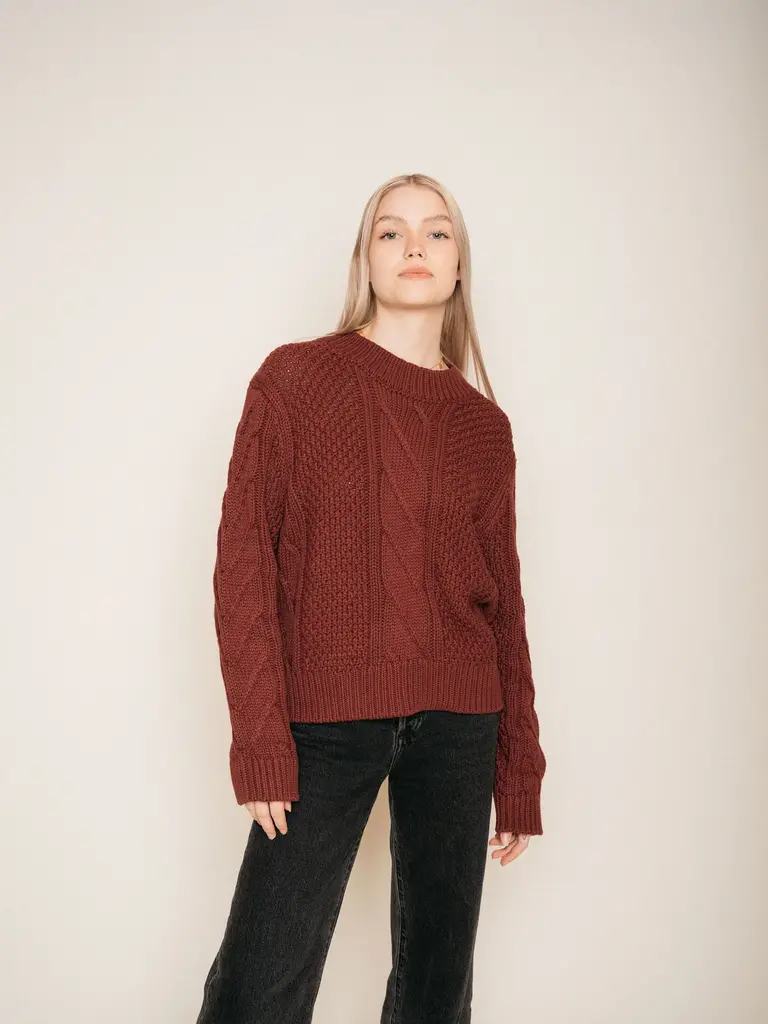 JACKSON ROWE NEPTUNE SWEATER IN MULLED WINE