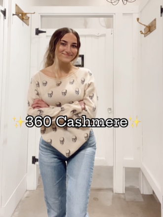 360 CASHMERE GENNA SWEATER IN MAIZE/CHARCOAL 360 CASHMERE GENNA SWEATER IN MAIZE/CHARCOAL