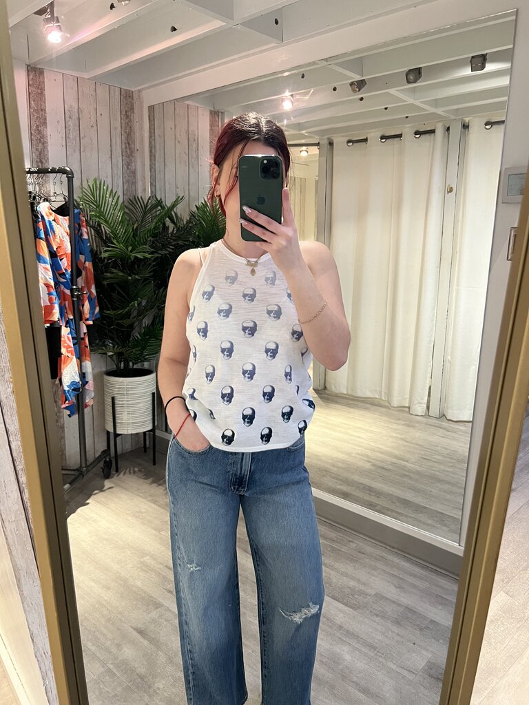 360 CASHMERE LILLIE TANK TOP IN WHITE