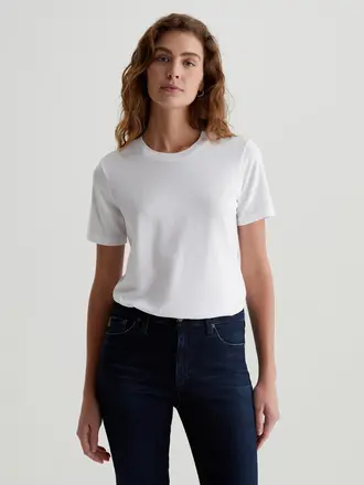 AG ADRIANO GOLDSCHMIED JAGGER EX-BOYFRIEND CREW IN TRUE WHITE AG ADRIANO GOLDSCHMIED JAGGER EX-BOYFRIEND CREW IN TRUE WHITE